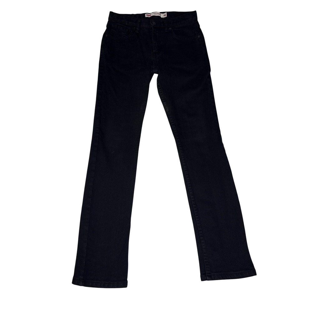 Levi's 511 Slim Jeans Boys 16 Black Cotton Blend Performance Stretch Denim Pants